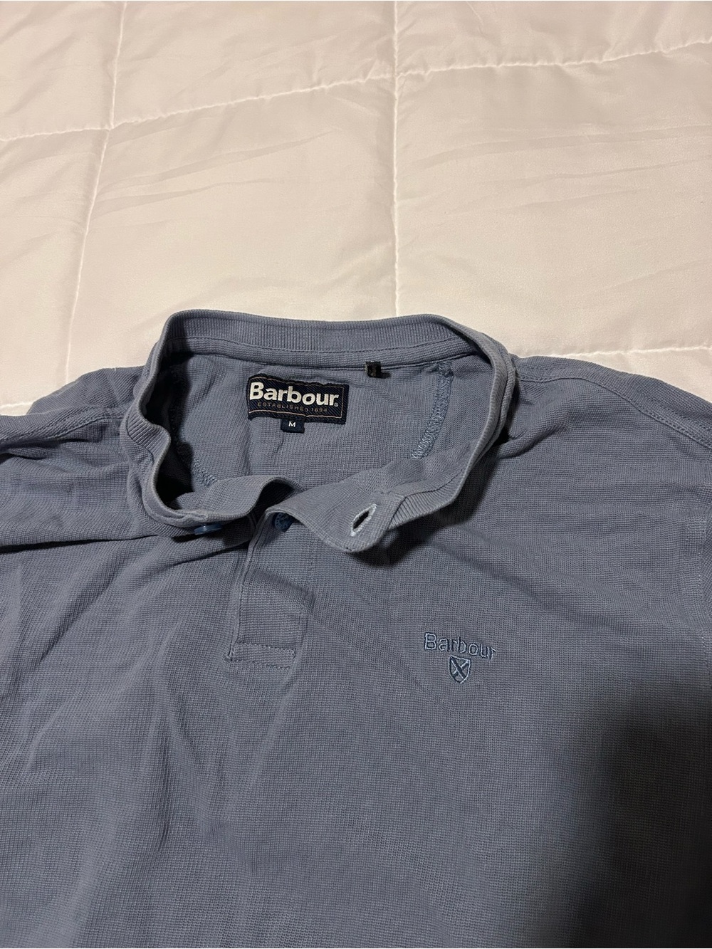 Barbour Men's Polo in Light Blue